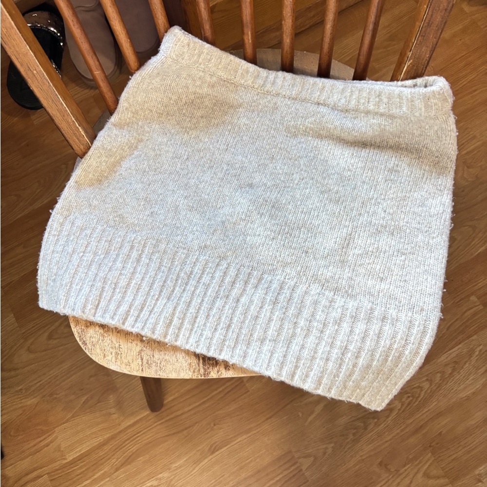 Cozy Knit Cream skirt